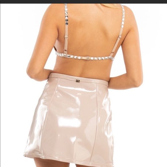For Love and Lemons High Roller Latex Skirt - Picture 2 of 11
